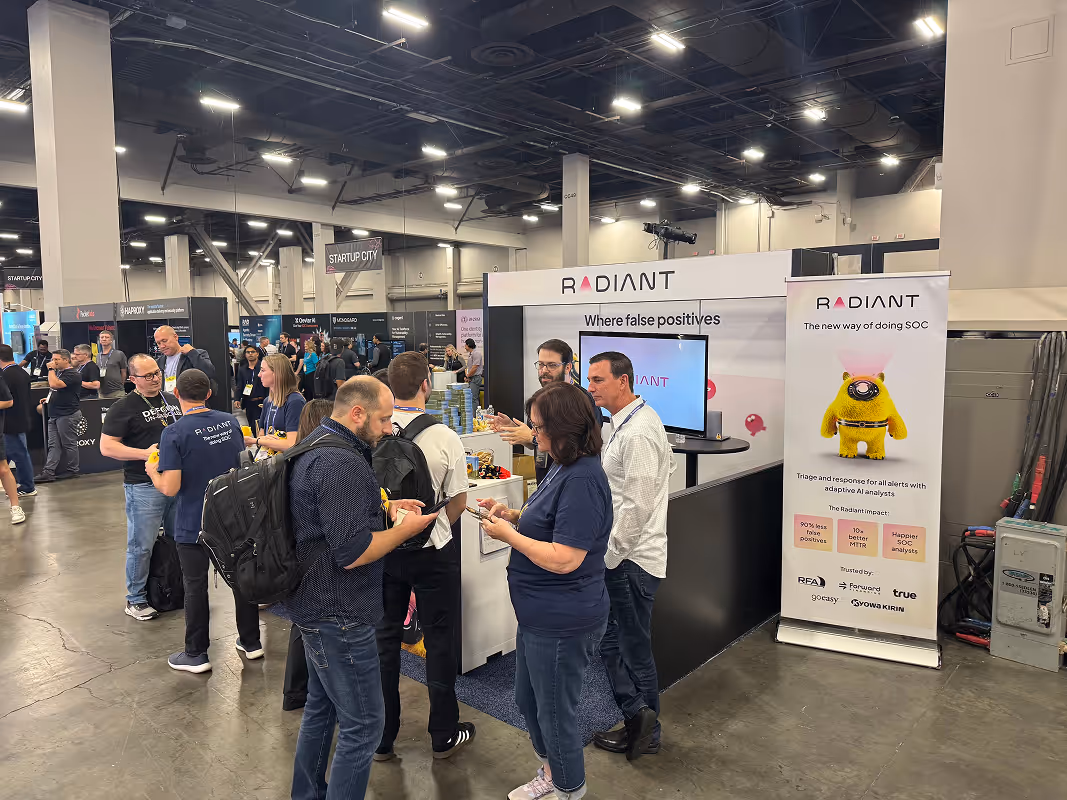 Visitors at Radiant booth