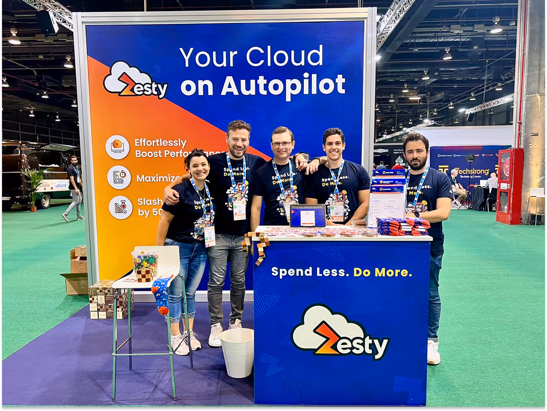 Zesty booth team — Your Cloud on Autopilot